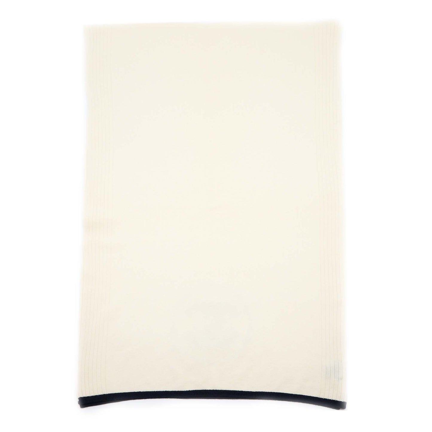 Chanel CC Logo Scarf Cashmere Black White