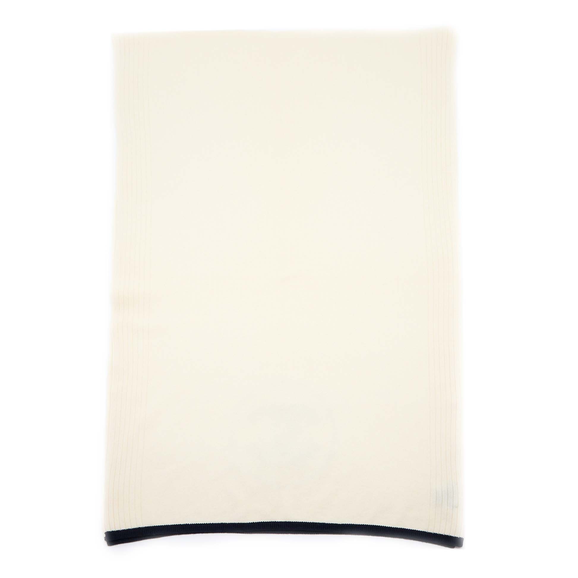 Chanel CC Logo Scarf Cashmere Black White