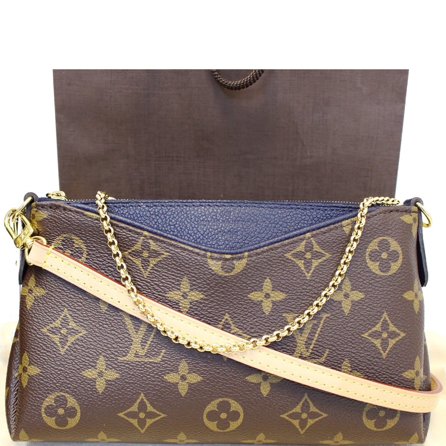 Louis Pallas Clutch Crossbody Bag Canvas Monogram Bag E4941