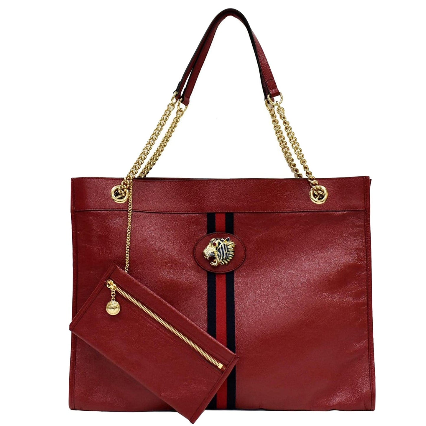 Gucci Rajah Tote Shoulder Bag Hot Deals Leather Red