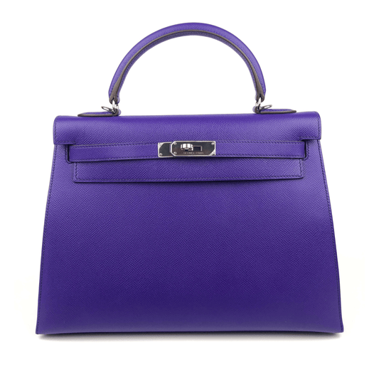 Hermes Luxury Cm Violet Epsom Sellier Kelly W Travel Bag