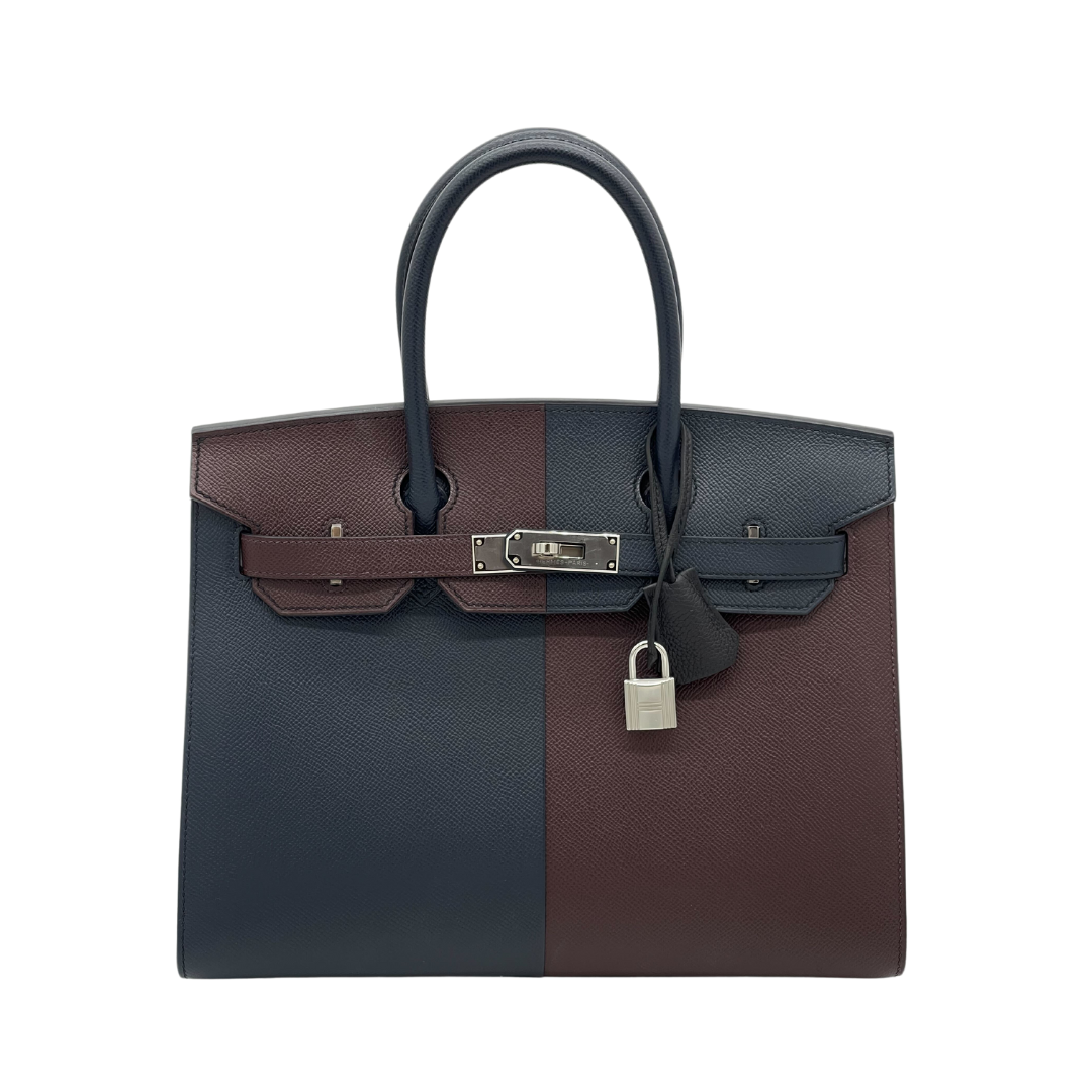 Gucci Hermes Birkin Cas Ue Rouge Sellier Bleu Indigo Travel Bag