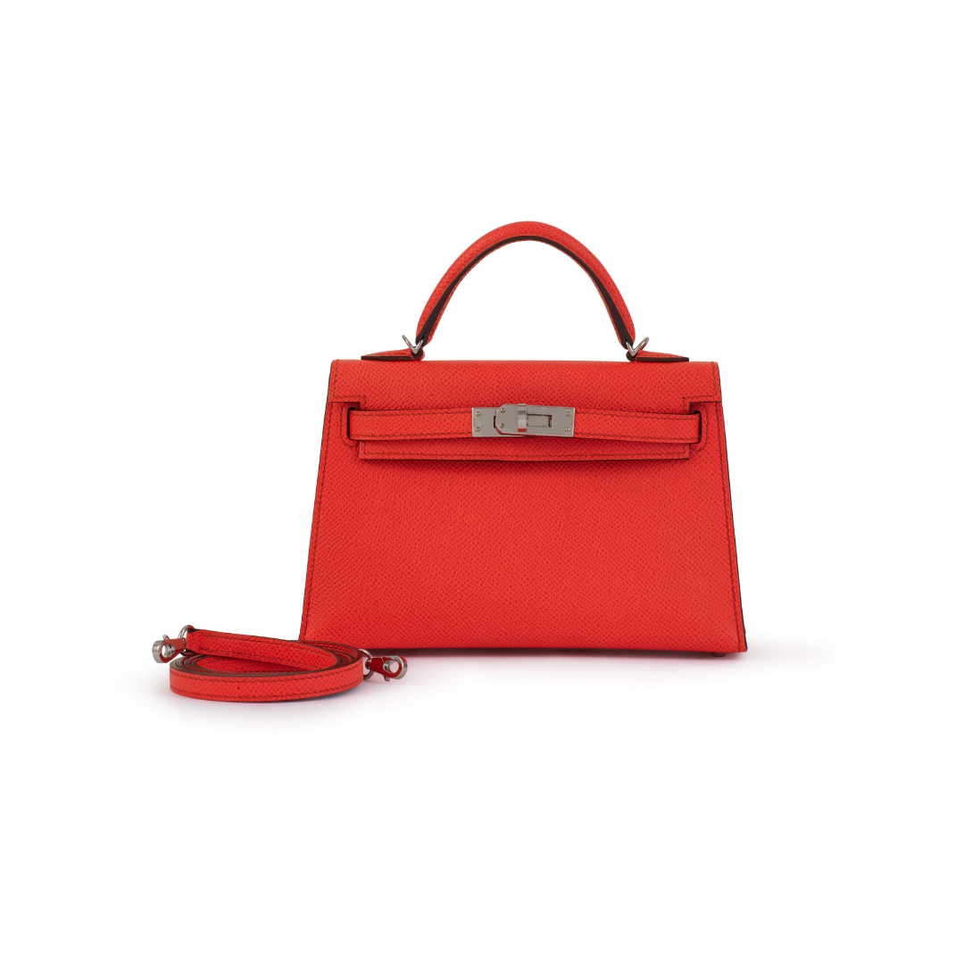 Gucci Hermes Kelly Epsom Rose Texas Palladium Hardware Travel Bag