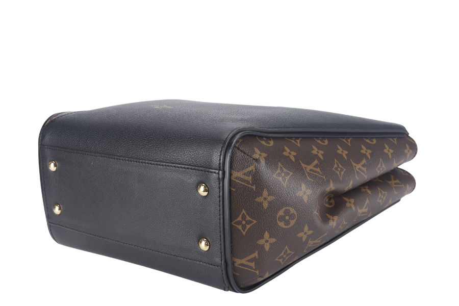 LOUIS VUITTON KIMONO MM TOTE BAG (M40460) MONOGRAM CANVAS BLACK LEATHER TRIM GOLD HARDWARE NO DUST COVER