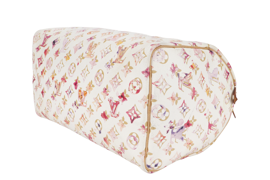 LOUIS VUITTON SPEEDY 35 WATERCOLOR UARELLE MONOGRAM CANVAS NO DUST COVER