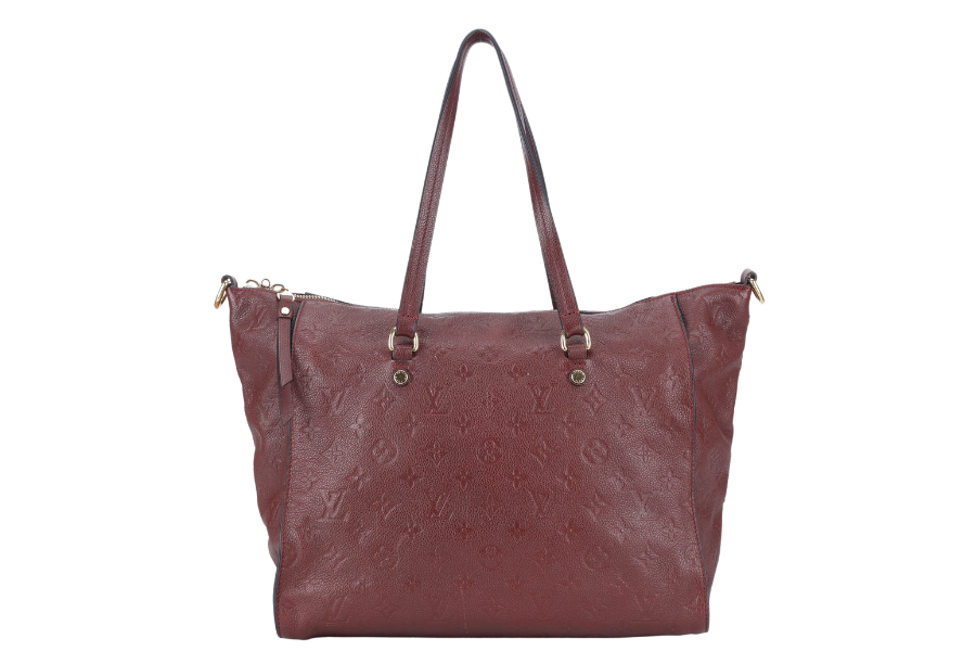 LOUIS VUITTON LUMINE  PM (M93413) BURGUNDY MONOGRAM EMPREINTE GOLD HARDWARE WITH DUST COVER