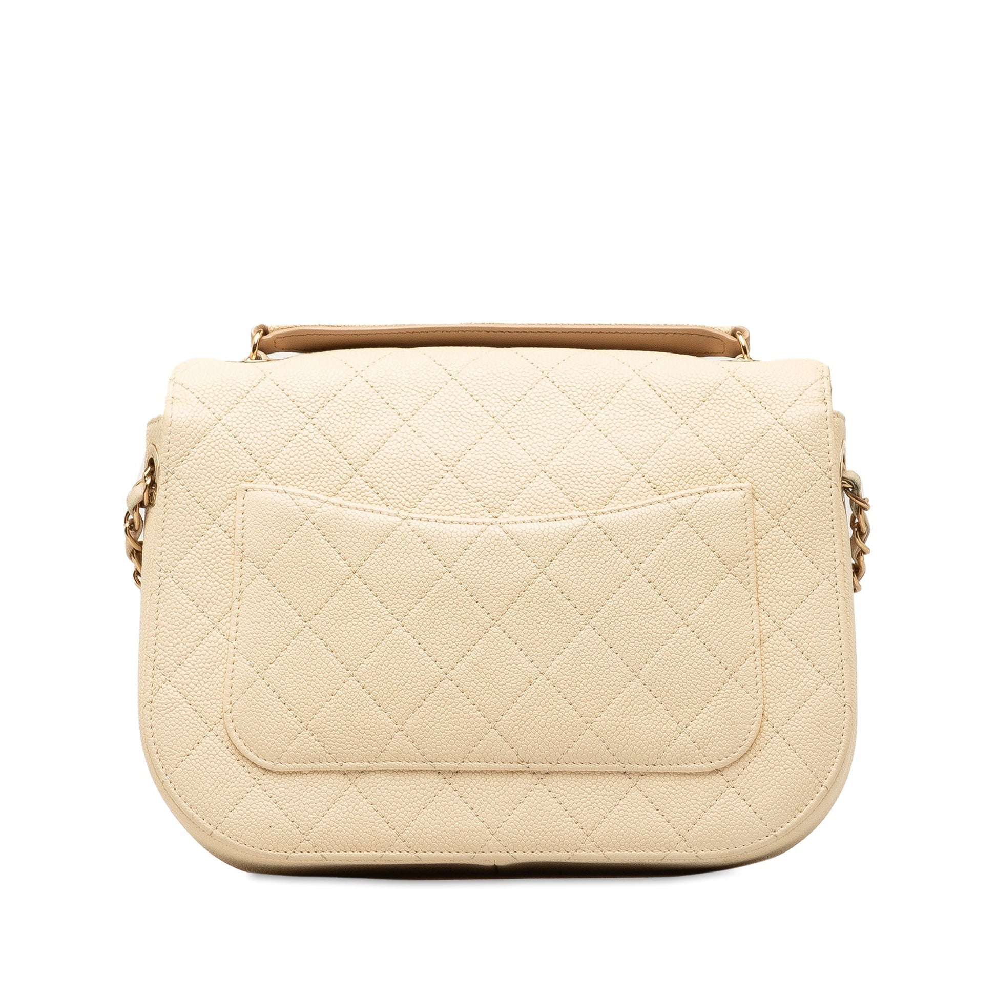 CHANEL Medium Caviar Cuba Top Handle Flap Satchel