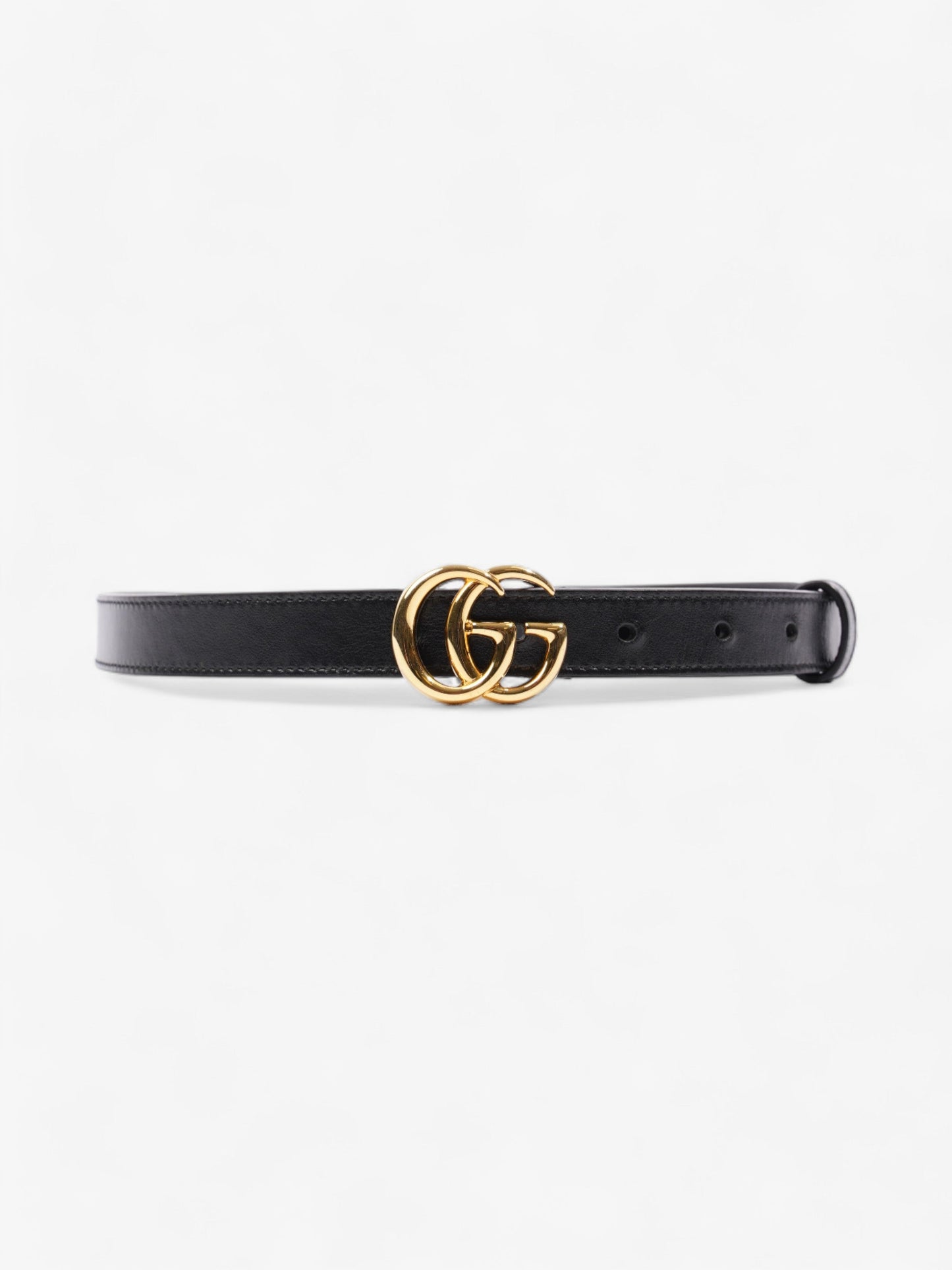 Gucci Marmont Thin Belt Handbag Leather Black Accessory 70Cm 31