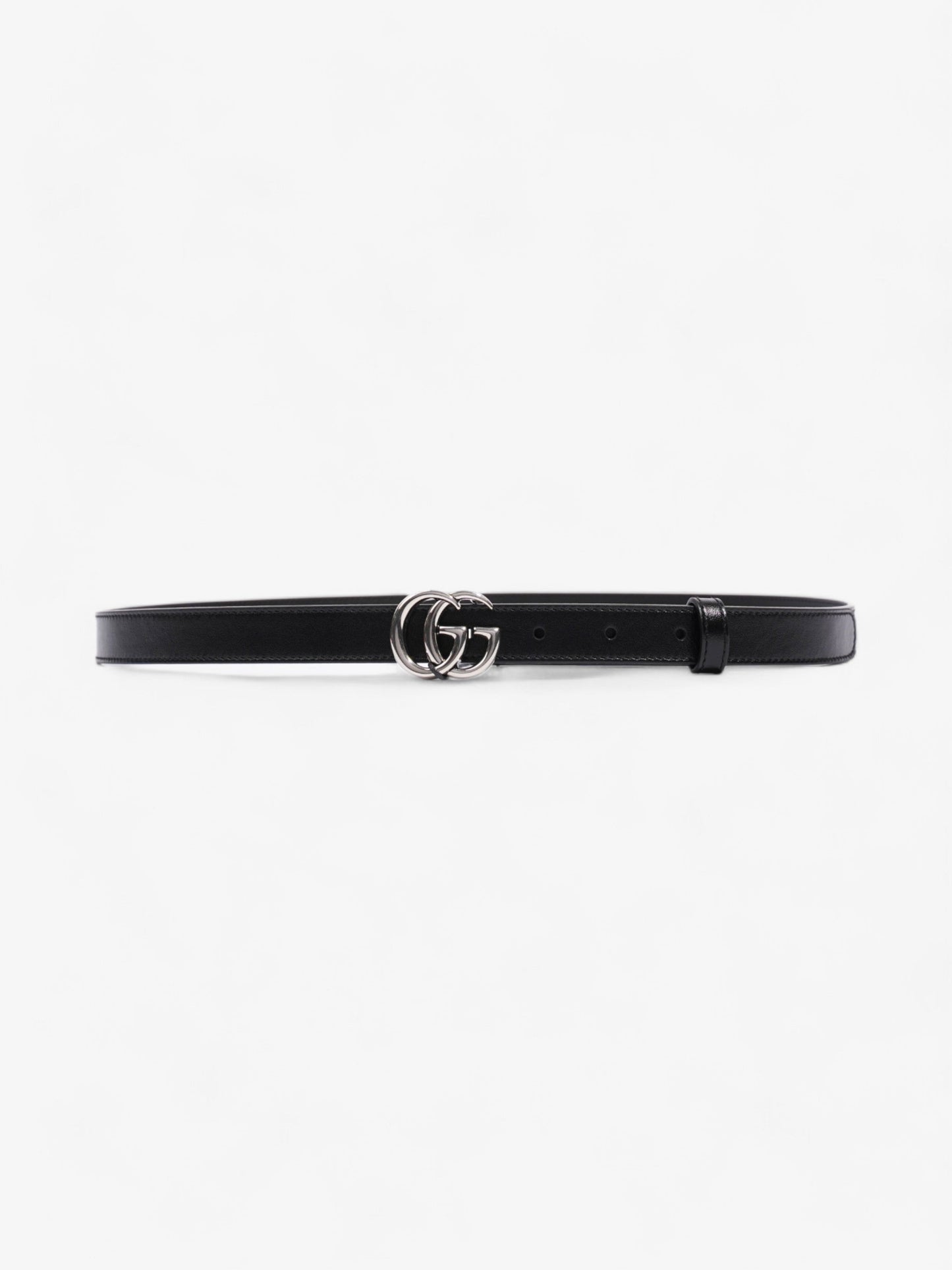 Gucci Marmont Belt Handbag Leather Black Accessory 95Cm 28
