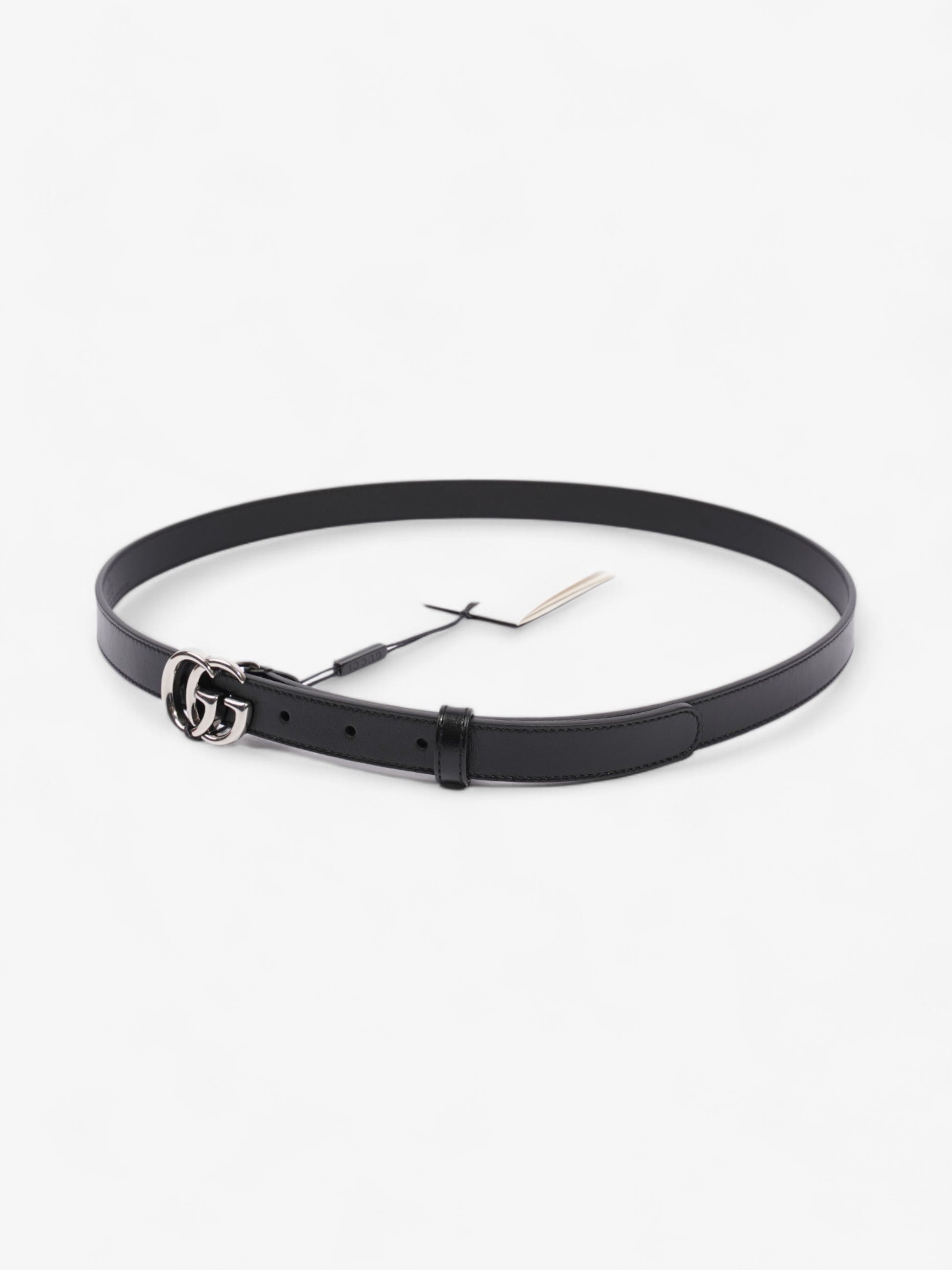 Gucci Marmont Belt Handbag Leather Black Accessory 95Cm 28