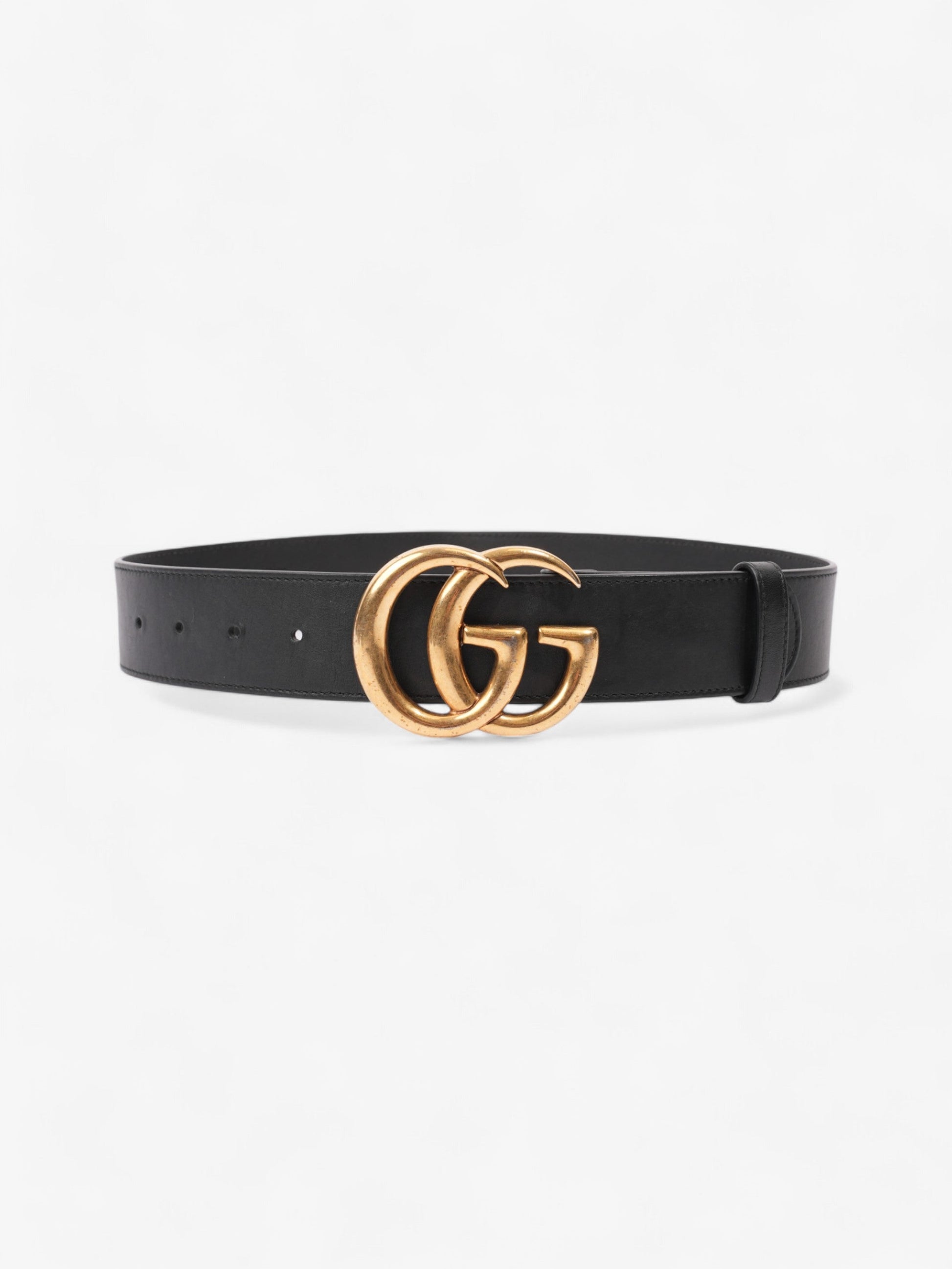 Gucci Marmont Re Edition Wide Belt Handbag Leather Black Accessory 65Cm 26