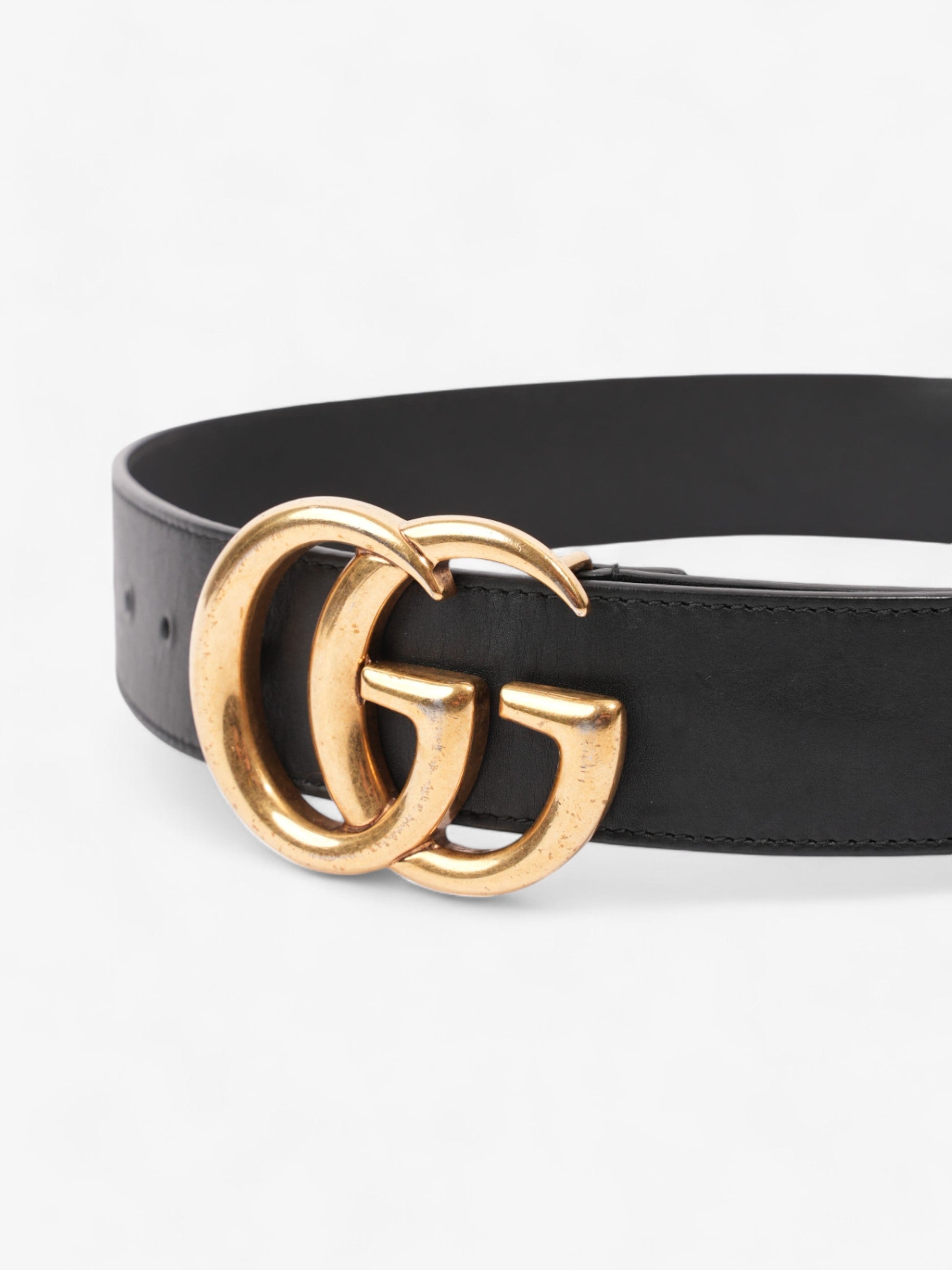 Gucci Marmont Re Edition Wide Belt Handbag Leather Black Accessory 65Cm 26