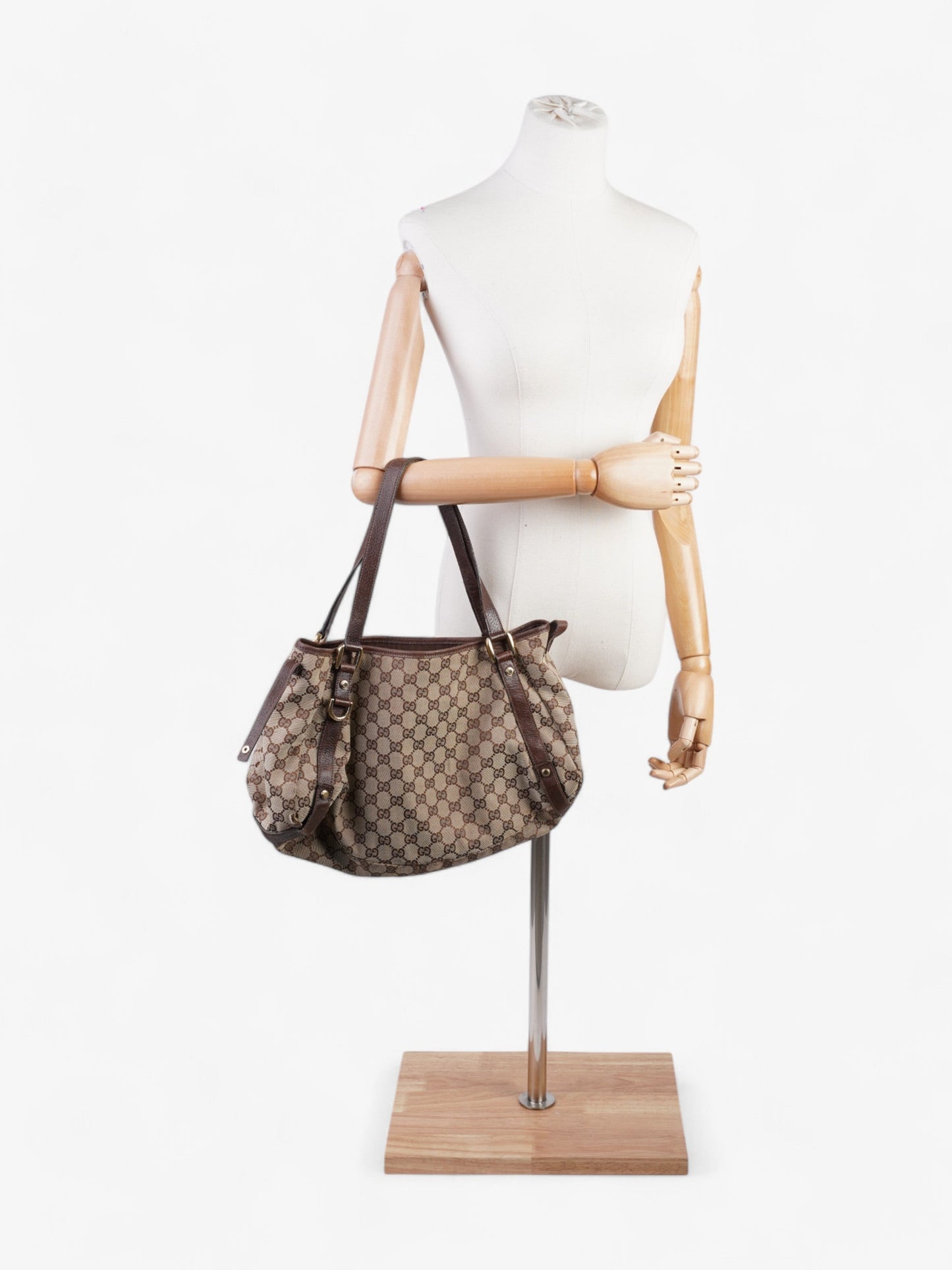 Gucci Abbey Tote Supreme Canvas Brown Shoulder Bag