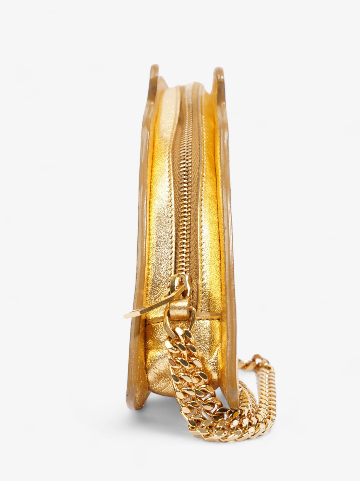 YSL Saint Laurent Pistol Clutch Leather Gold Clutch Bag