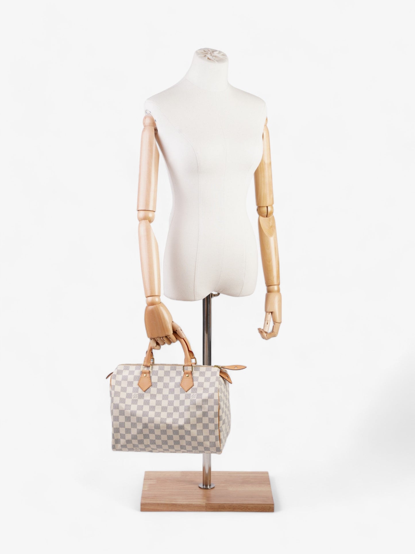 Louis Vuitton Speedy 30 Azur Coated Canvas Damier Apparel Canvas 2