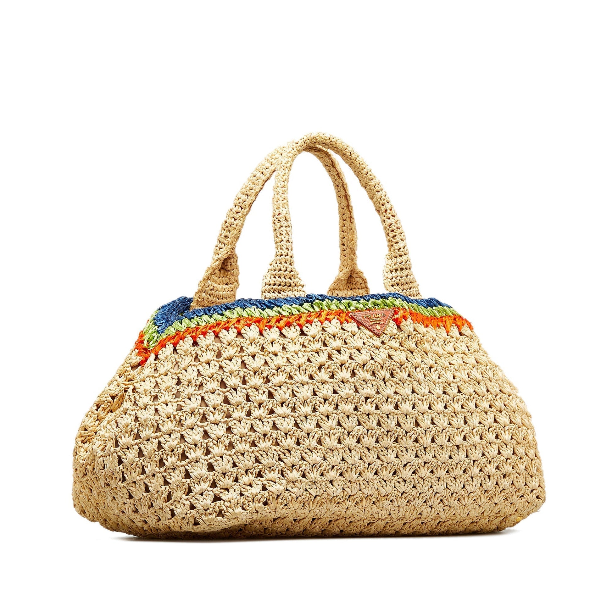 Prada Straw Tote Brown Tote Bag