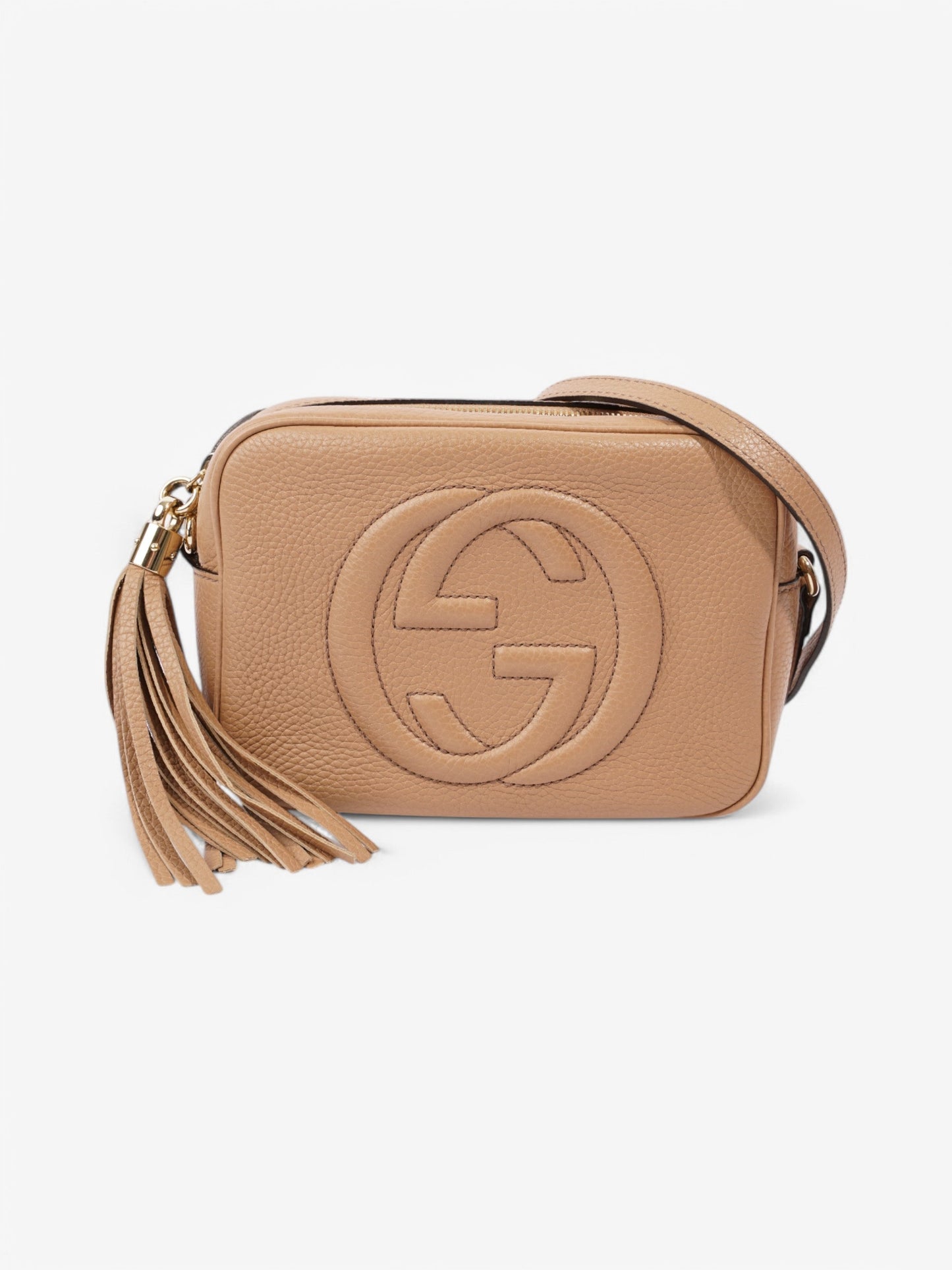 Gucci Soho Disco Bag Calfskin Leather Beige Crossbody Bag