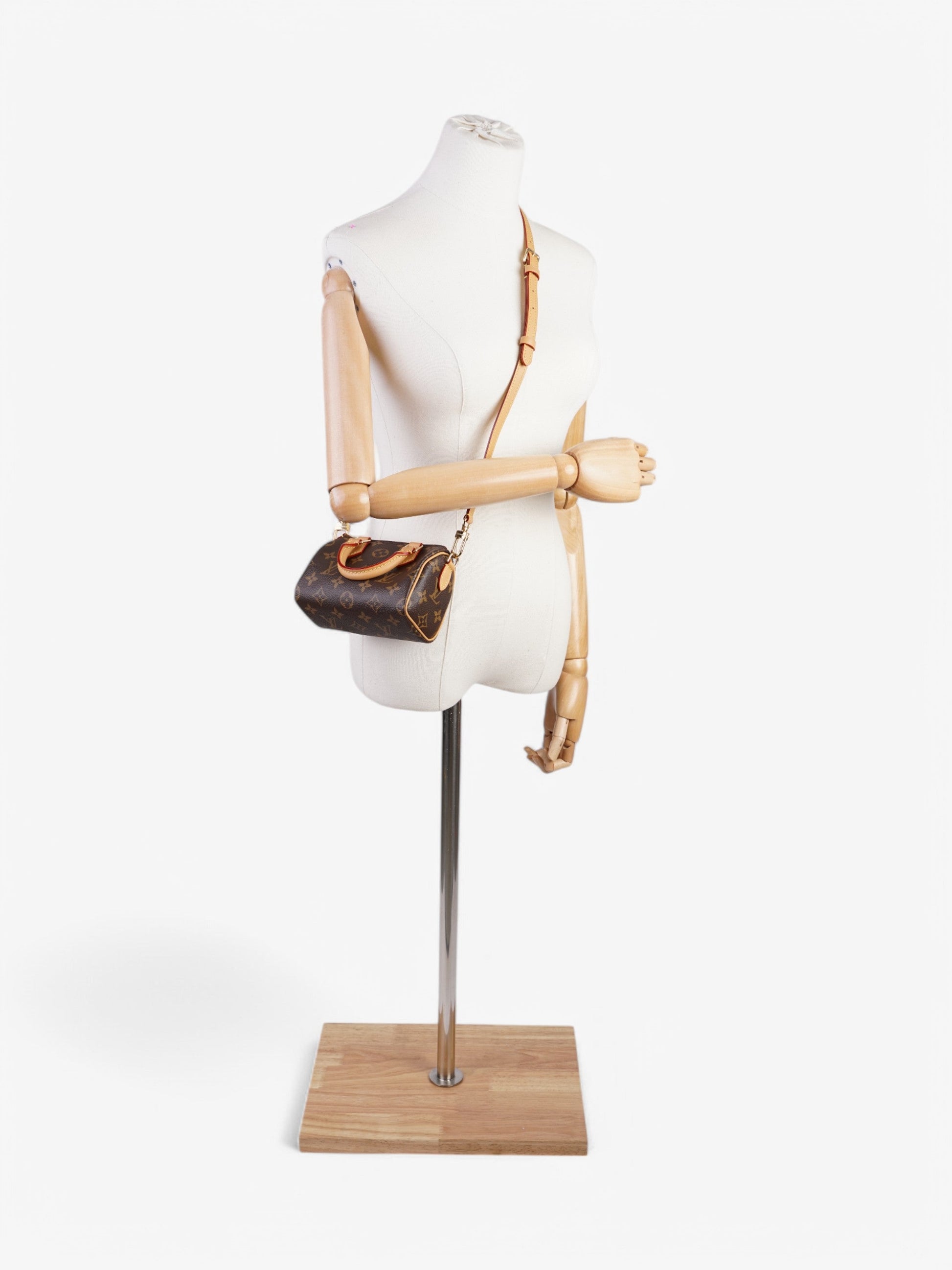 Louis Vuitton Speedy Bandouliere Coated Nano Monogram Canvas Coated Canvas Apparel