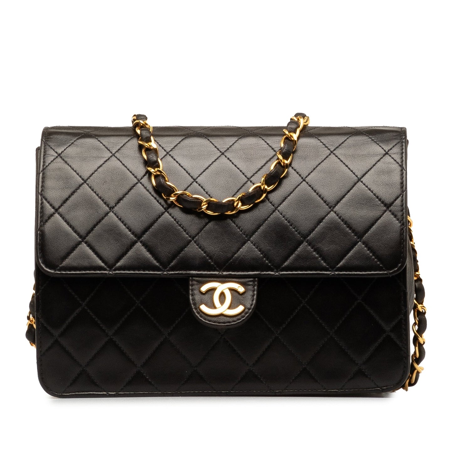 CHANEL CC Quilted Lambskin Shoulder Bag