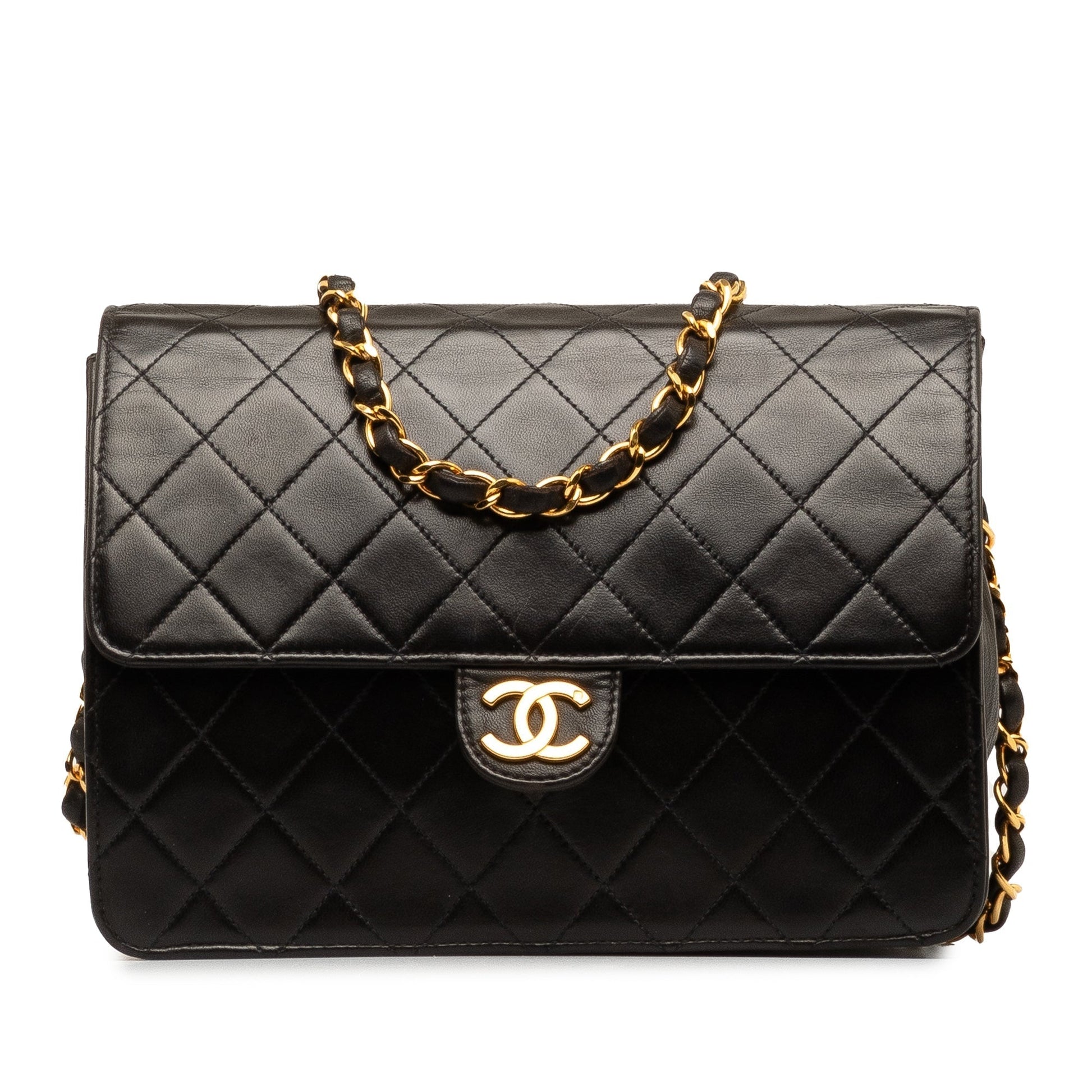 CHANEL CC Quilted Lambskin Shoulder Bag