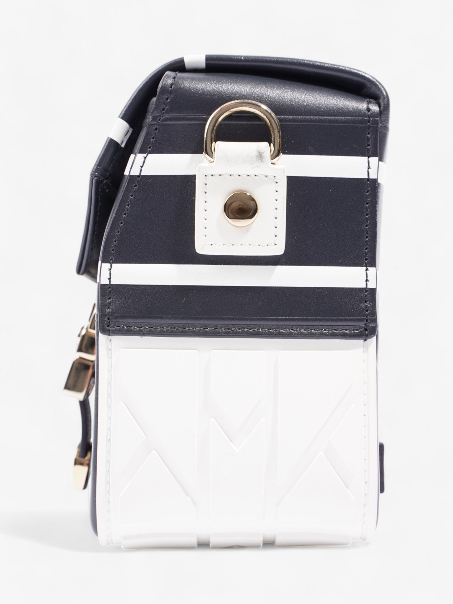 Dior Christian camp Bag Leather White Navy Shoulder Bag