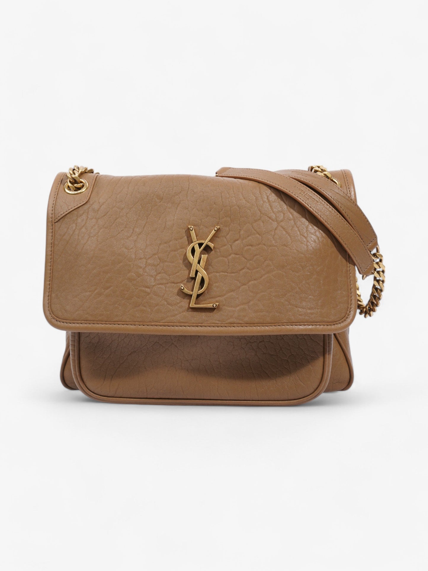 YSL Saint Laurent Niki Dark Cork Crossbody Bag Leather Lambskin Medium