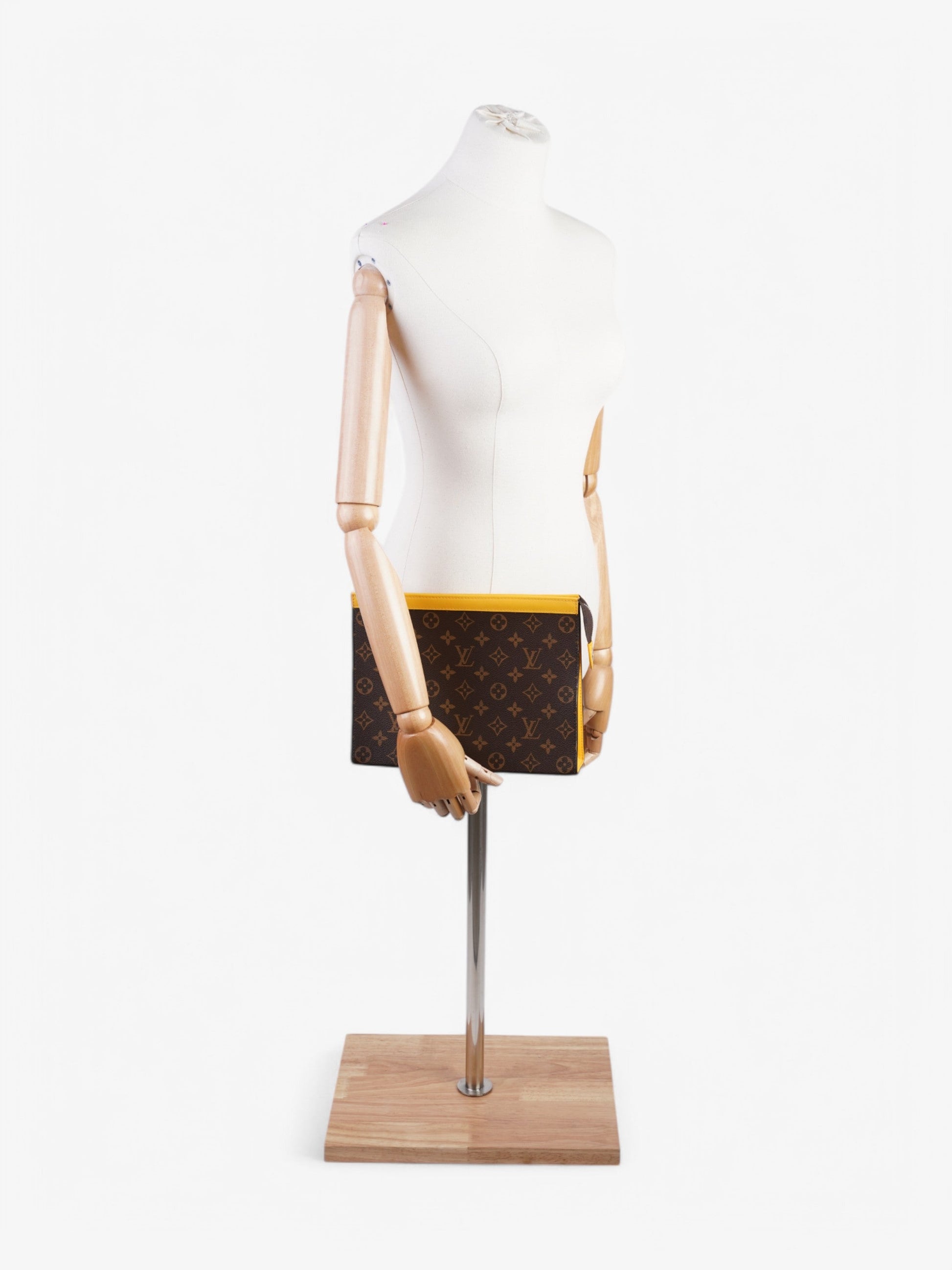 Louis Vuitton Pochette Voyage Coated MM Monogram Canvas Coated Canvas Yellow Apparel