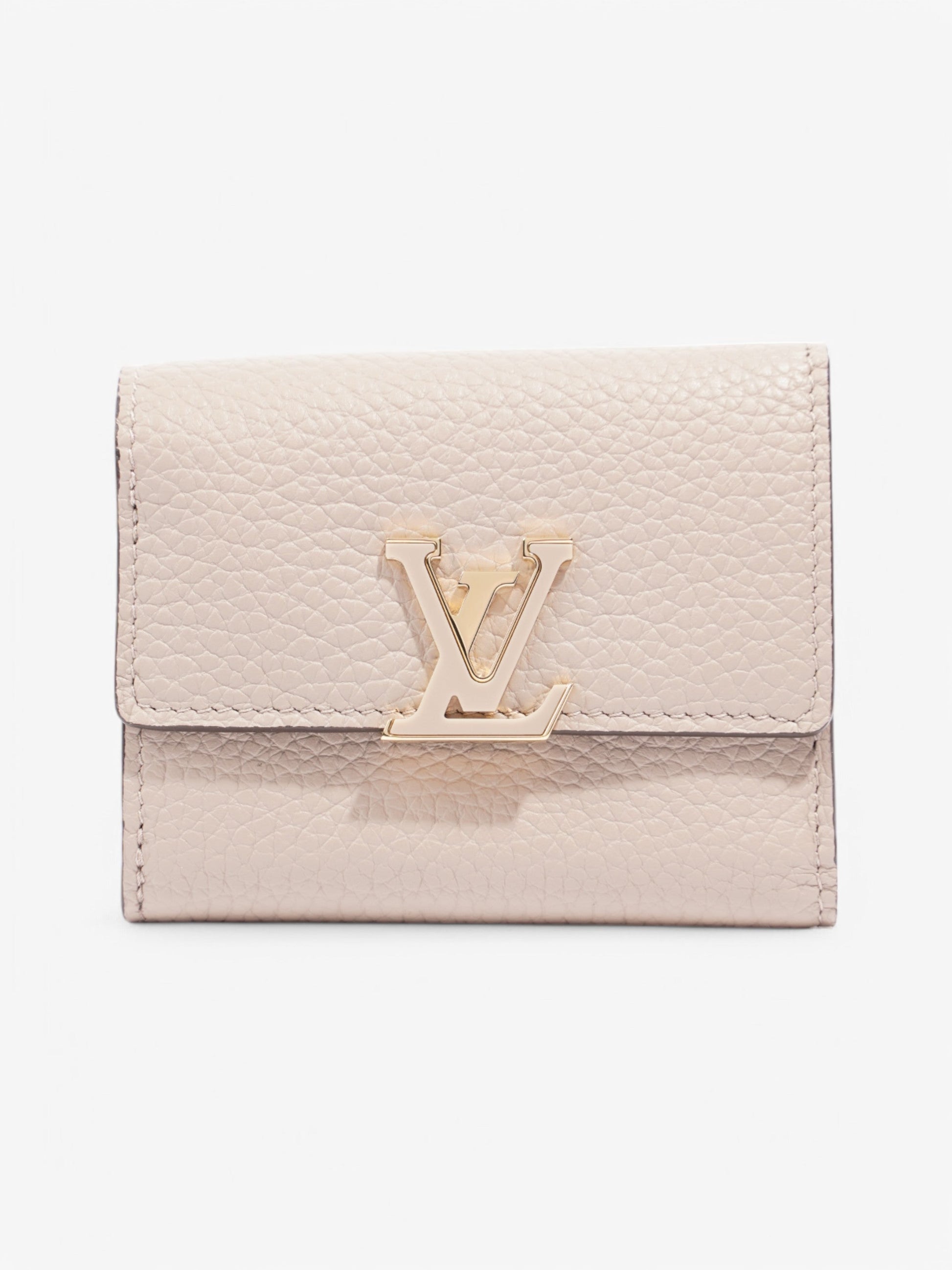 Louis Vuitton Capucines Leather Beige XS Wallet Case
