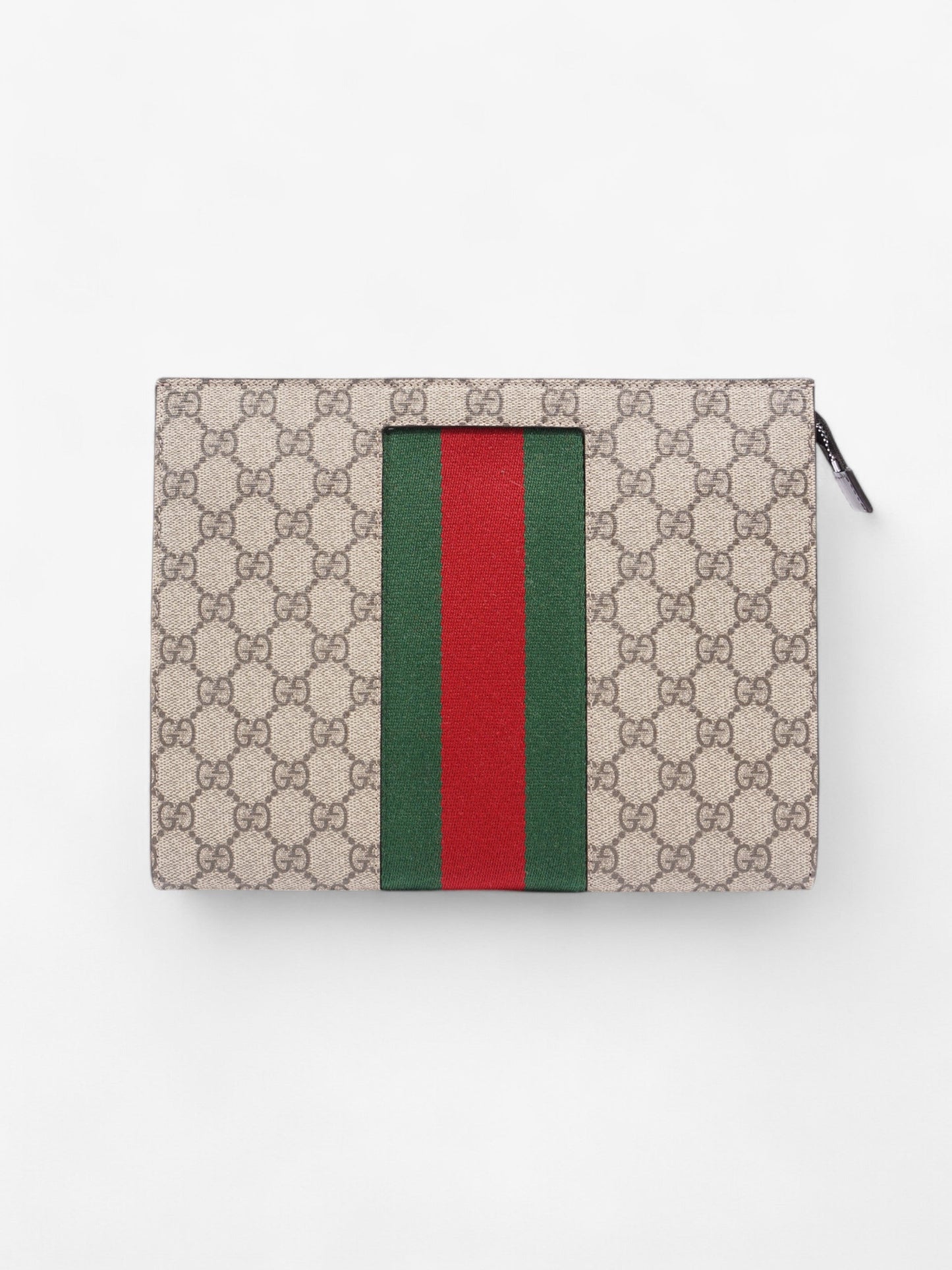 Gucci Web Clutch Supreme Canvas Red Clutch Bag
