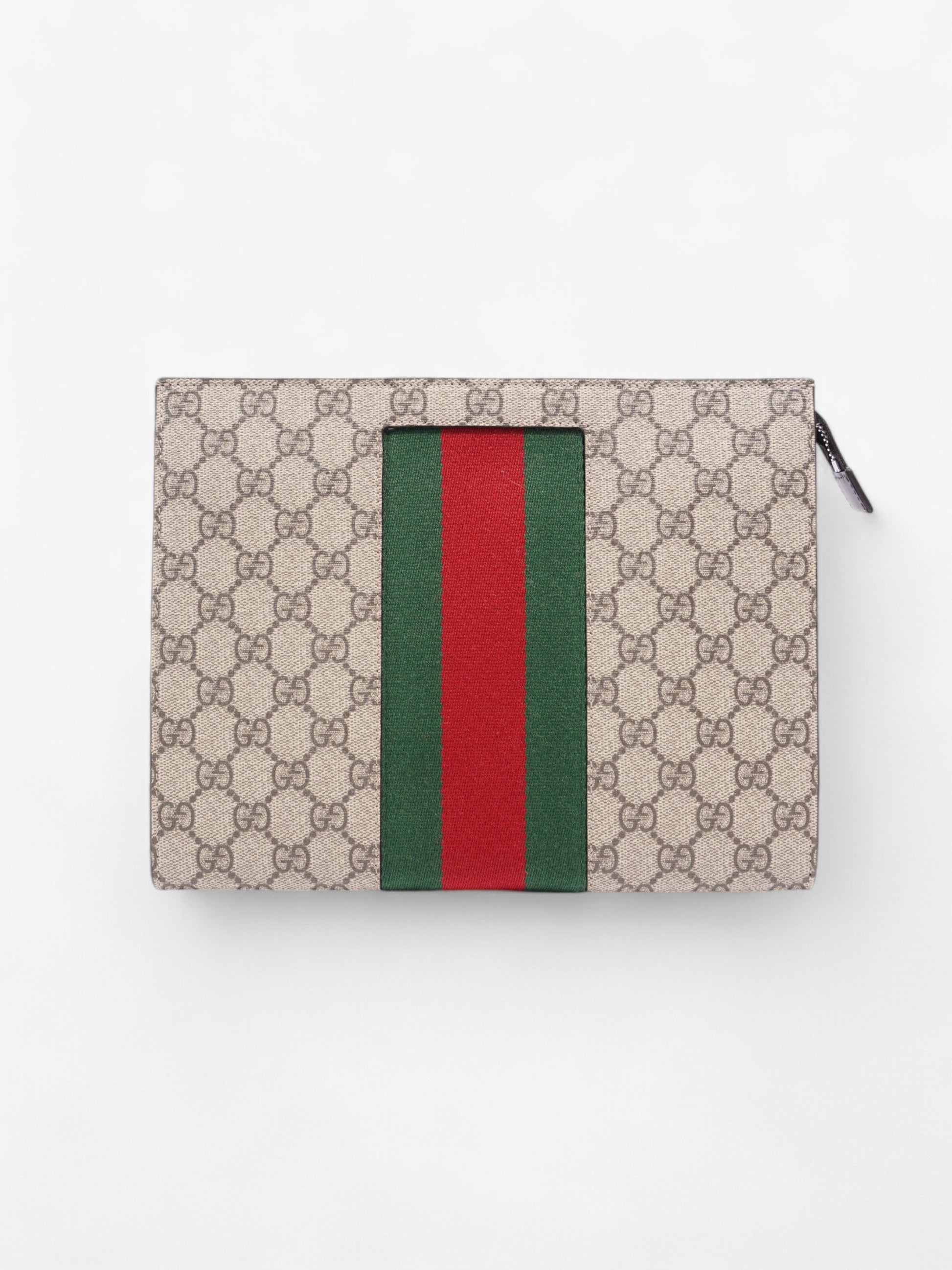 Gucci Web Clutch Supreme Canvas Red Clutch Bag