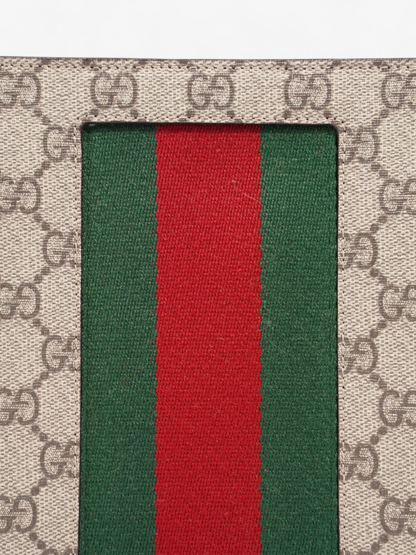 Gucci Web Clutch Supreme Canvas Red Clutch Bag