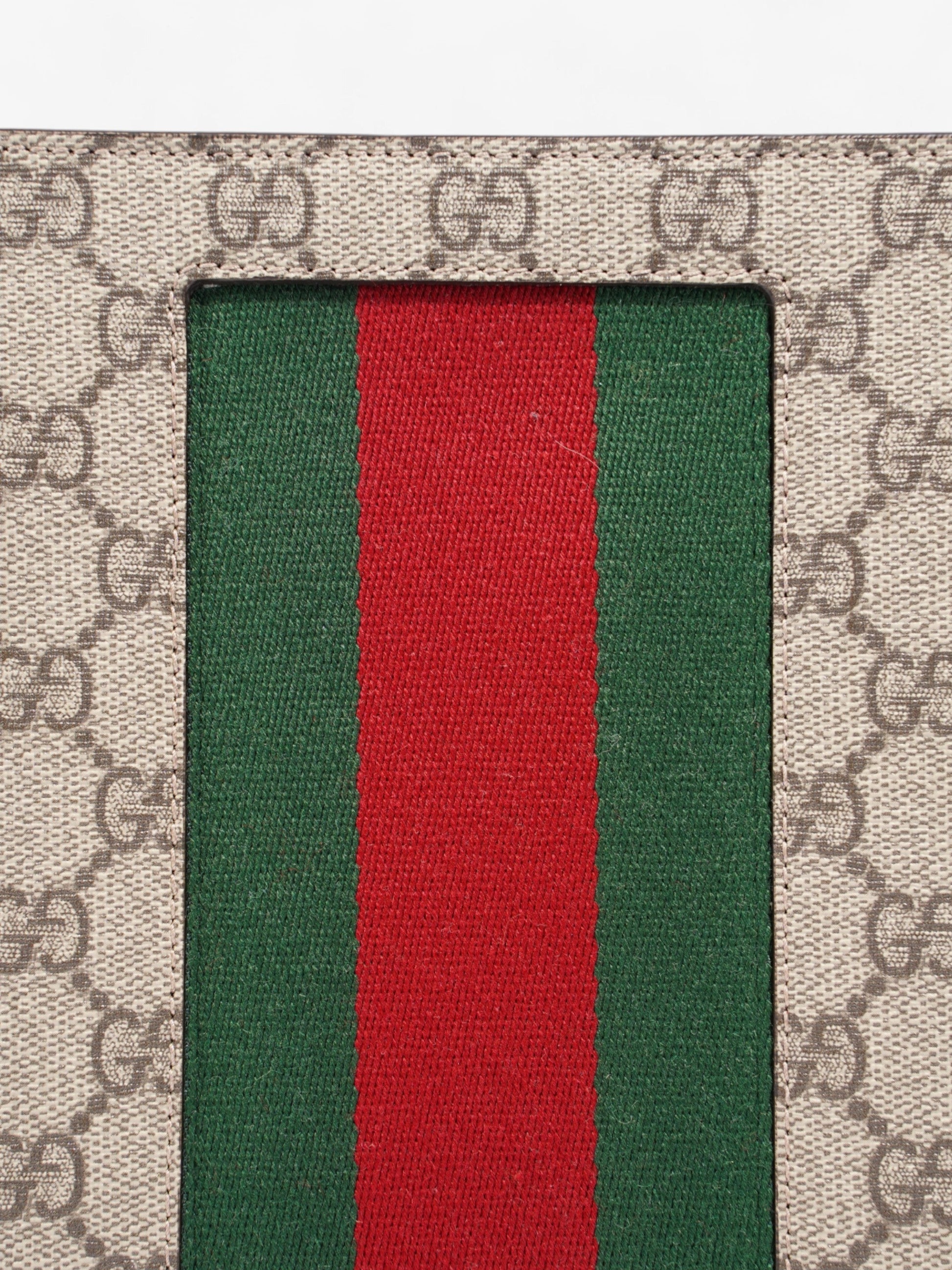 Gucci Web Clutch Supreme Canvas Red Clutch Bag