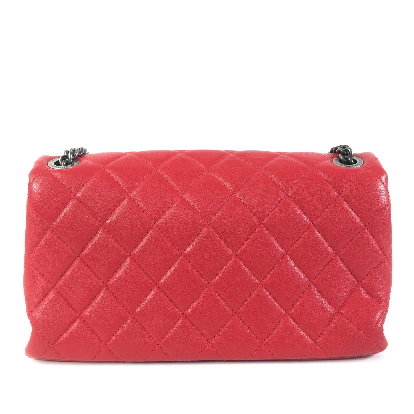 CHANEL CC Quilted Lambskin Single Flap Shoulder Bag