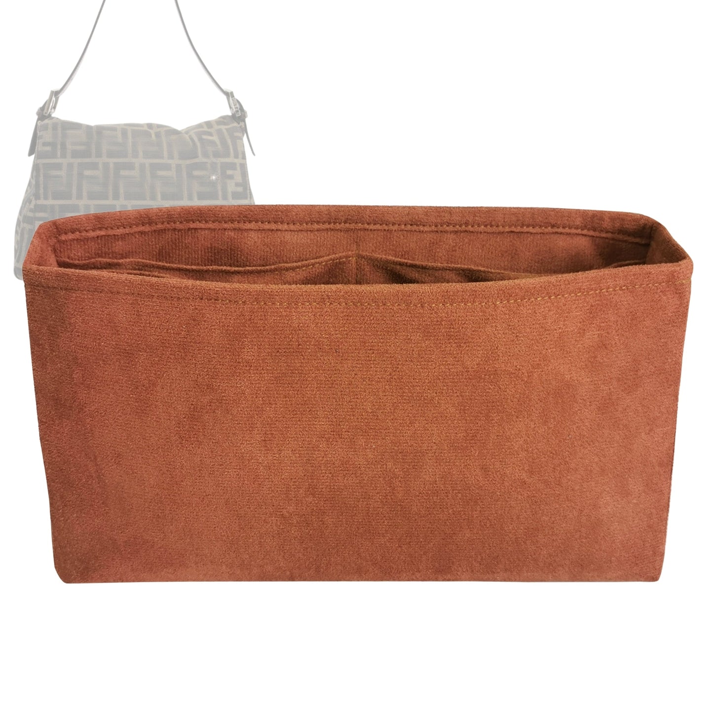 Fendi Handbag Organizer for Mama Baguette, Bag Insert Velvet, Shoulder Bag