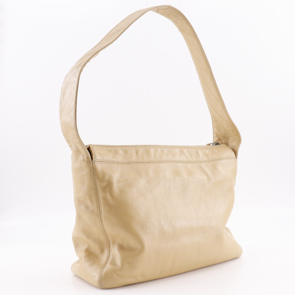 Chanel lambskin COCO Mark Beige Shoulder Bag
