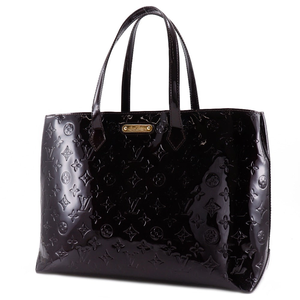 Louis Vuitton M91645 Vernis -purple Wilscher MM Monogram Red Tote Bag