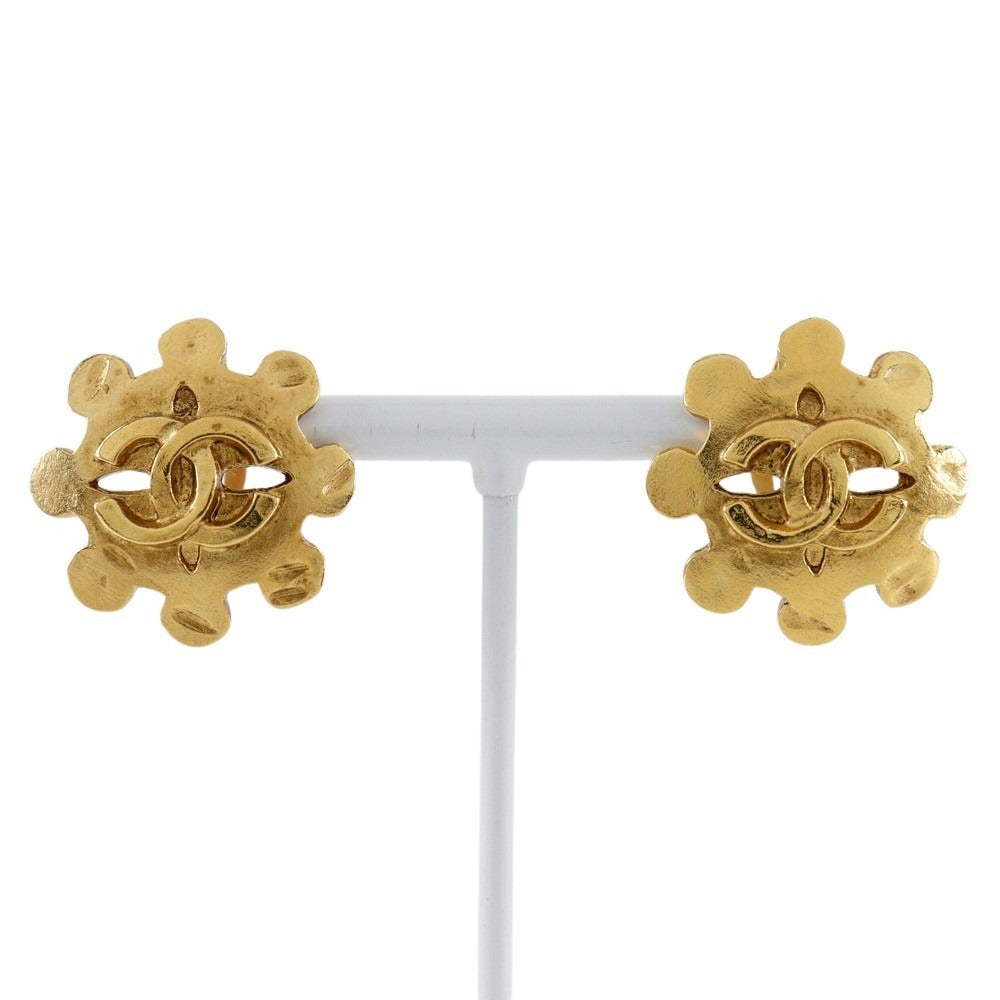CHANEL Earring Plated Gold gold   COCO Mark Women  