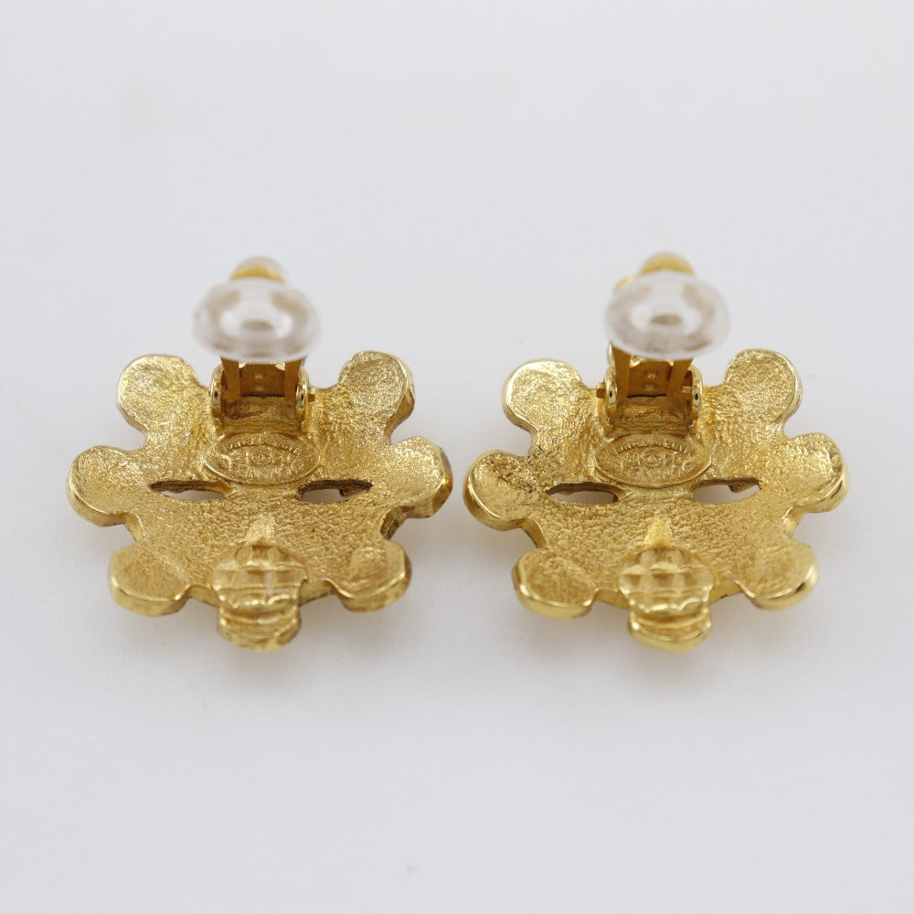 CHANEL Earring Plated Gold gold   COCO Mark Women  