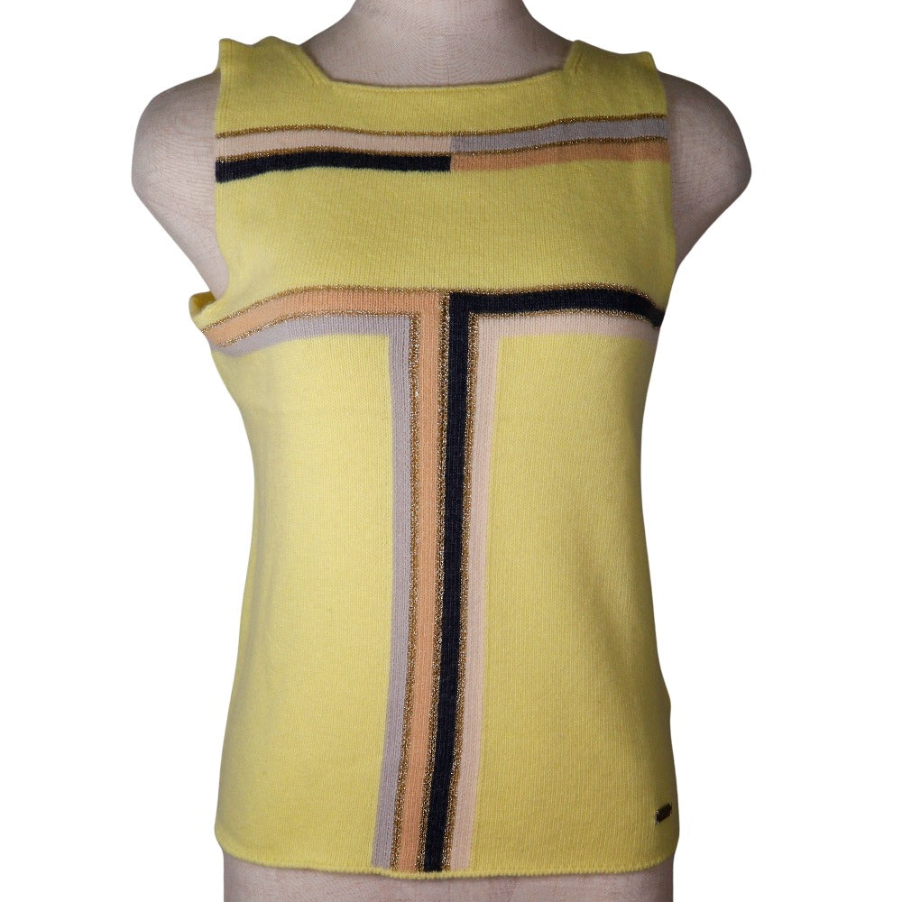 Chanel Sleeveless Knit Top Cashmere Rayon Polyester Bag