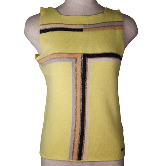 Chanel Sleeveless Knit Top Cashmere Rayon Polyester Bag
