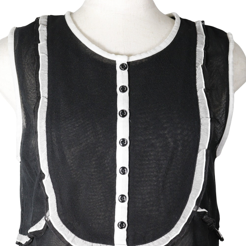 Chanel Sleeveless Tank Top Cotton Black Bag