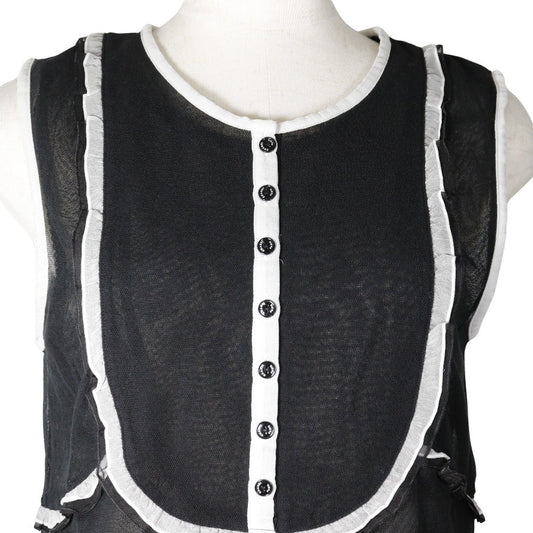 Chanel Sleeveless Tank Top Cotton Black Bag