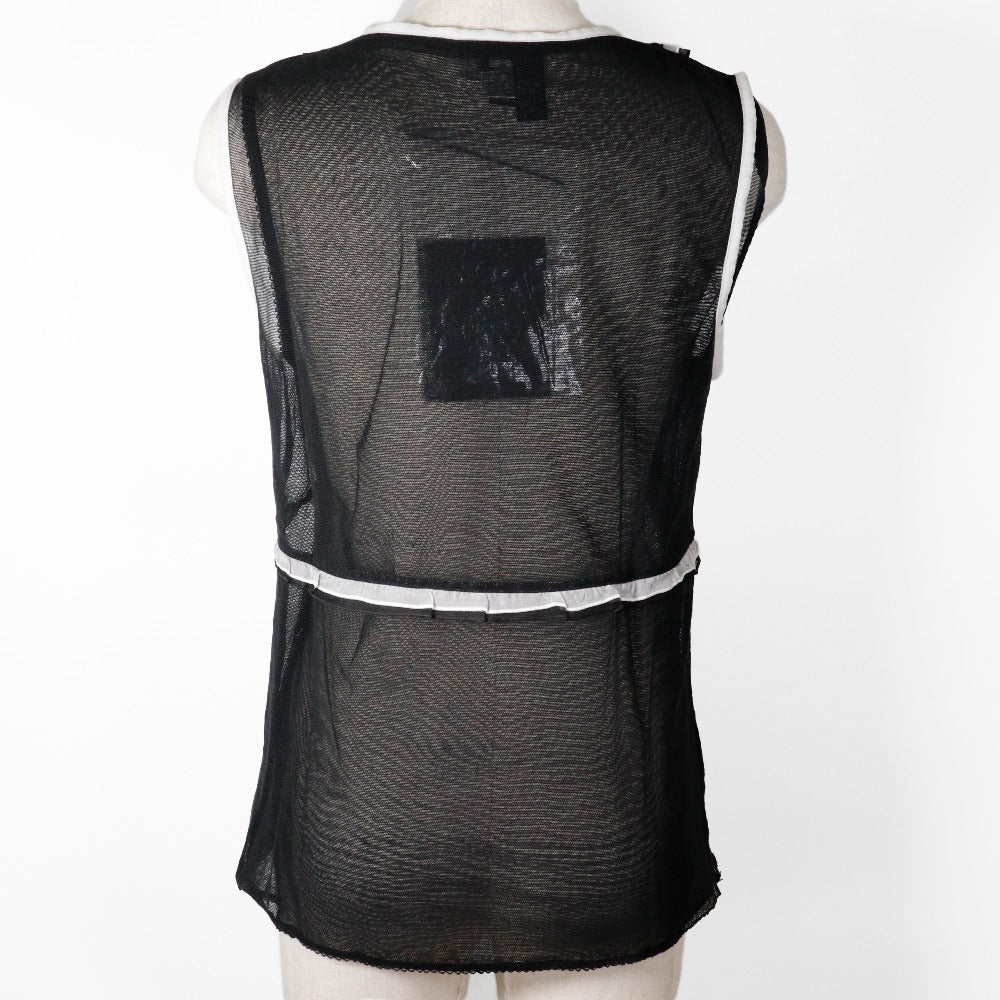 Chanel Tank top cotton 07P No sleeve Black Handbag