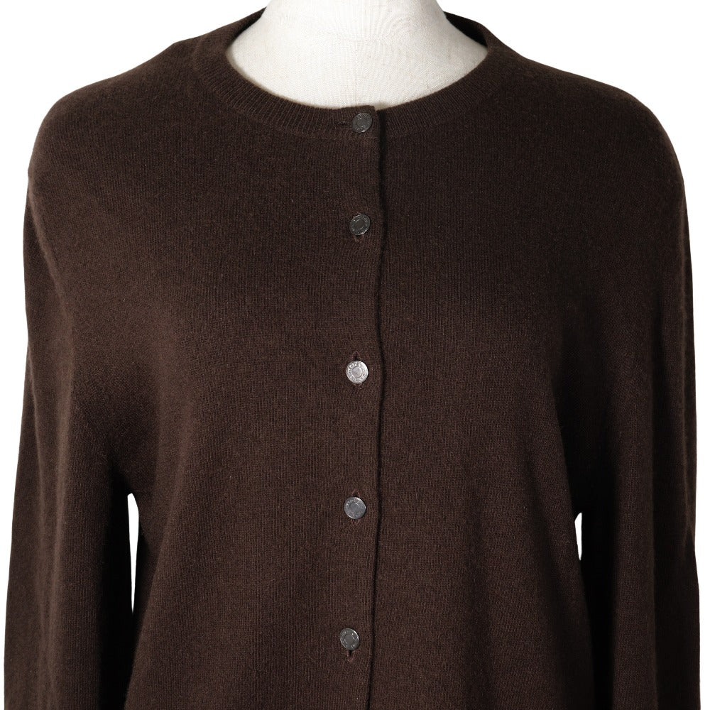 Cardigan Cashmere Serie Button Women Free Size Brown Travel Bag
