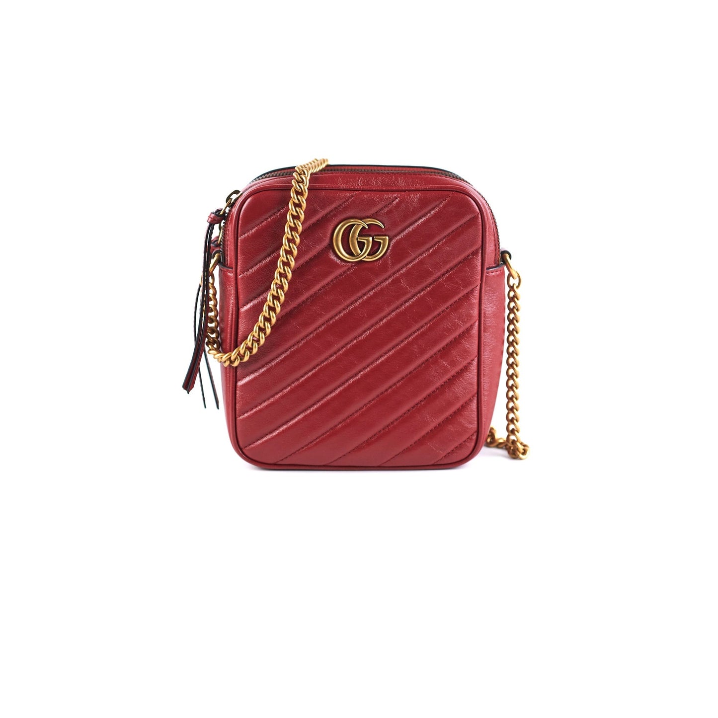 Gucci Marmont Camera Crossbody Bag Red