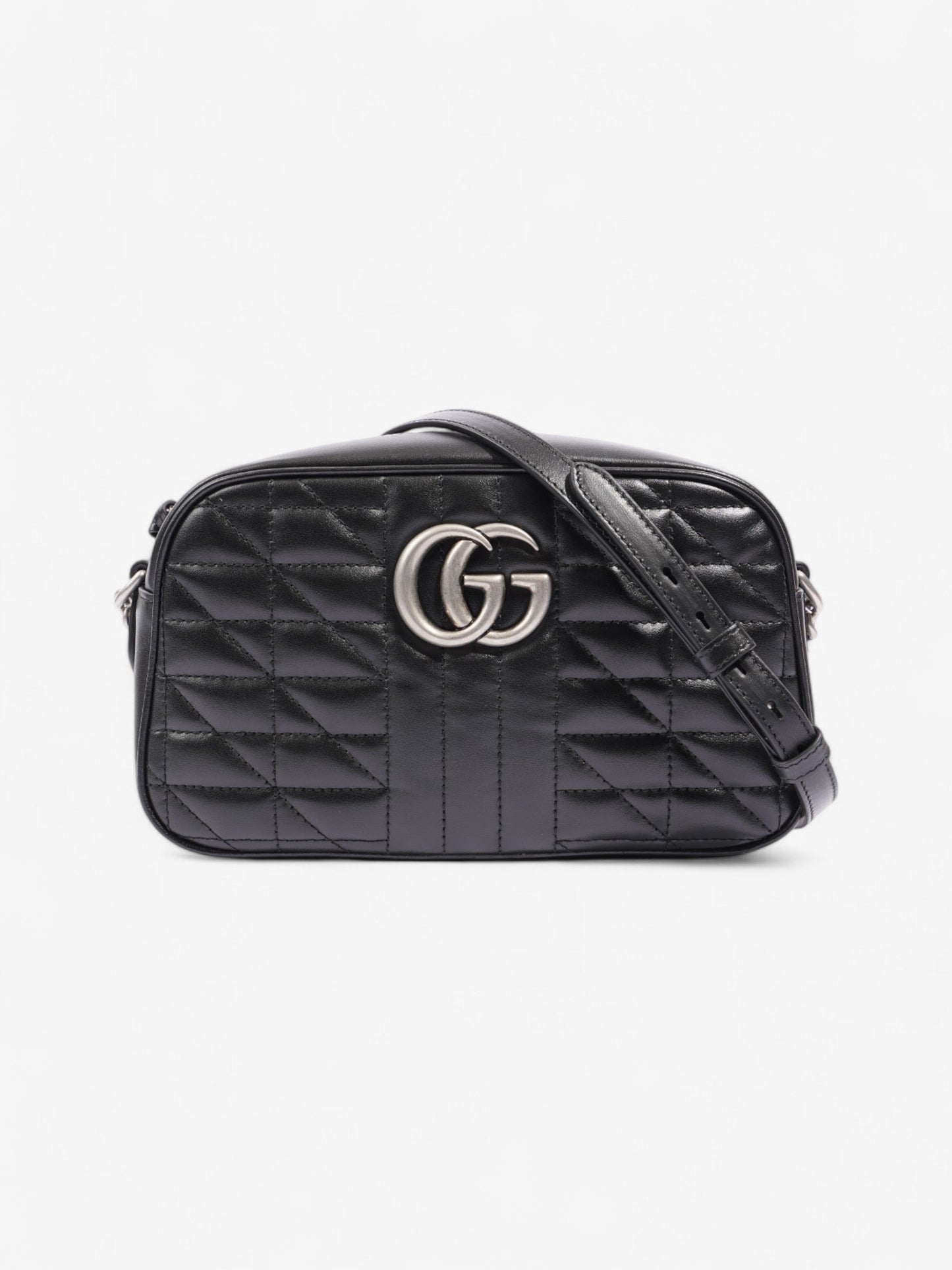 Gucci Marmont Chain Calfskin Crossbody Bag Leather Black