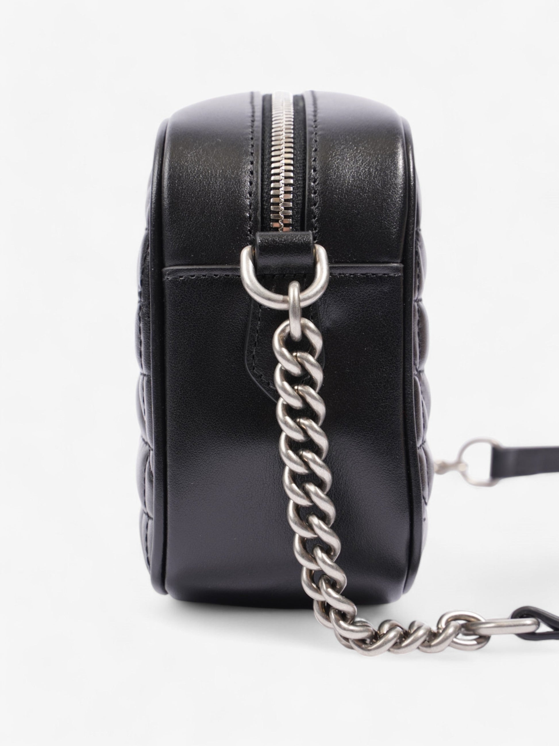 Gucci Marmont Chain Calfskin Crossbody Bag Leather Black