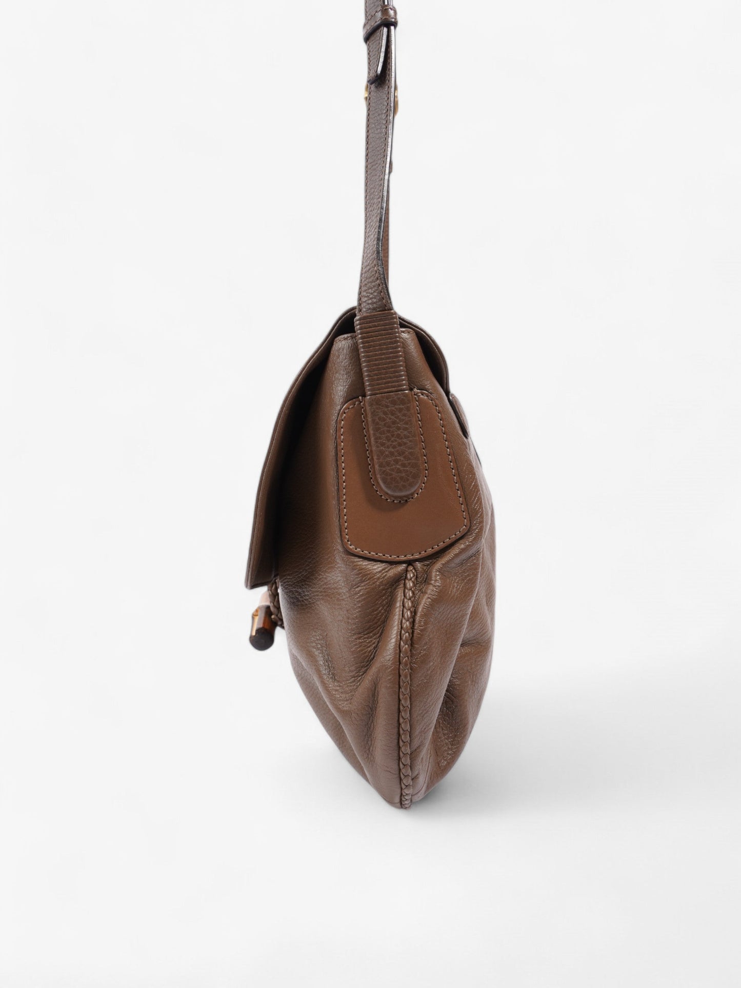 Gucci Bamboo Crossbody Bag Leather Brown