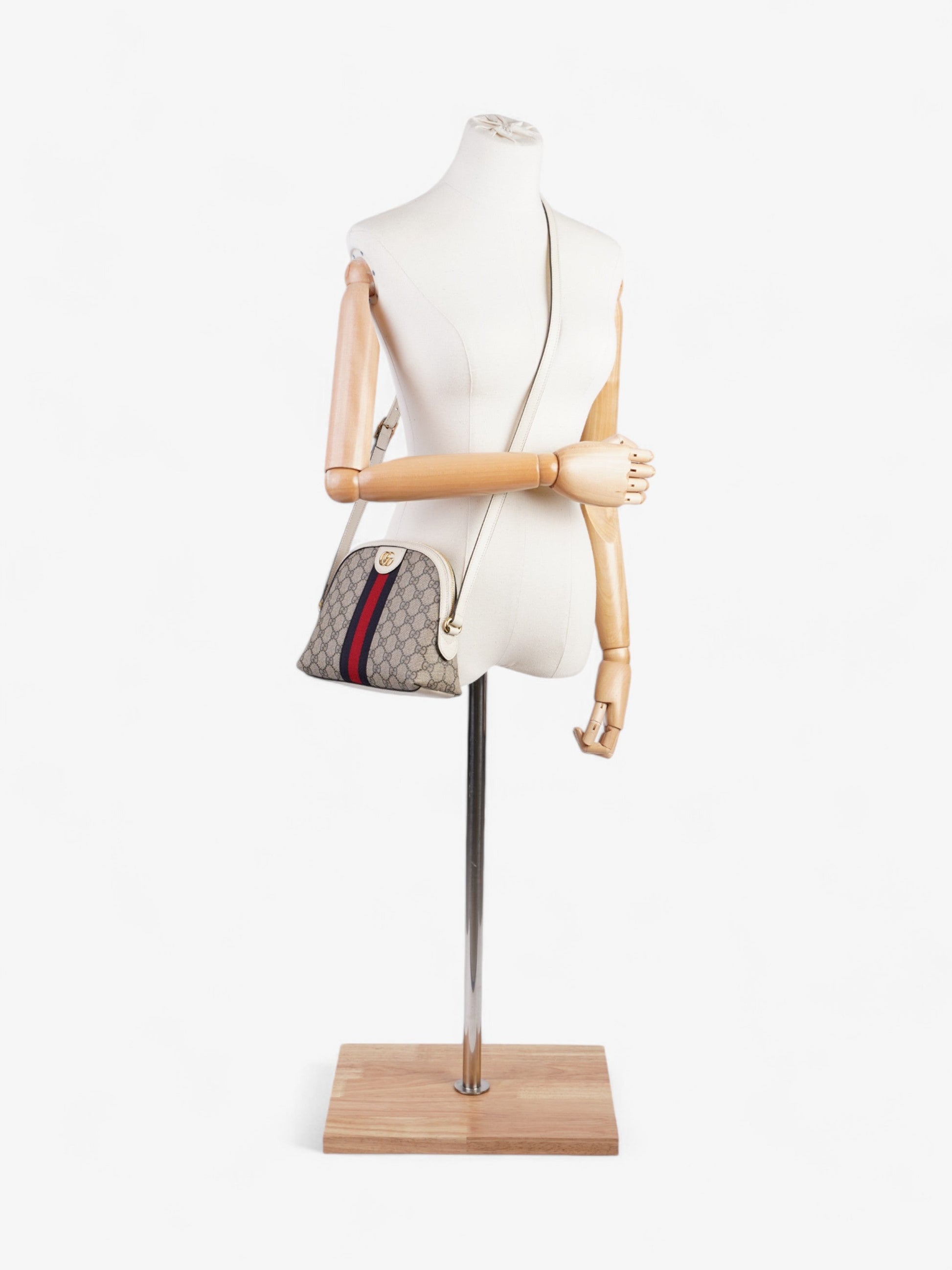 Gucci Ophidia Supreme Crossbody Bag Canvas White