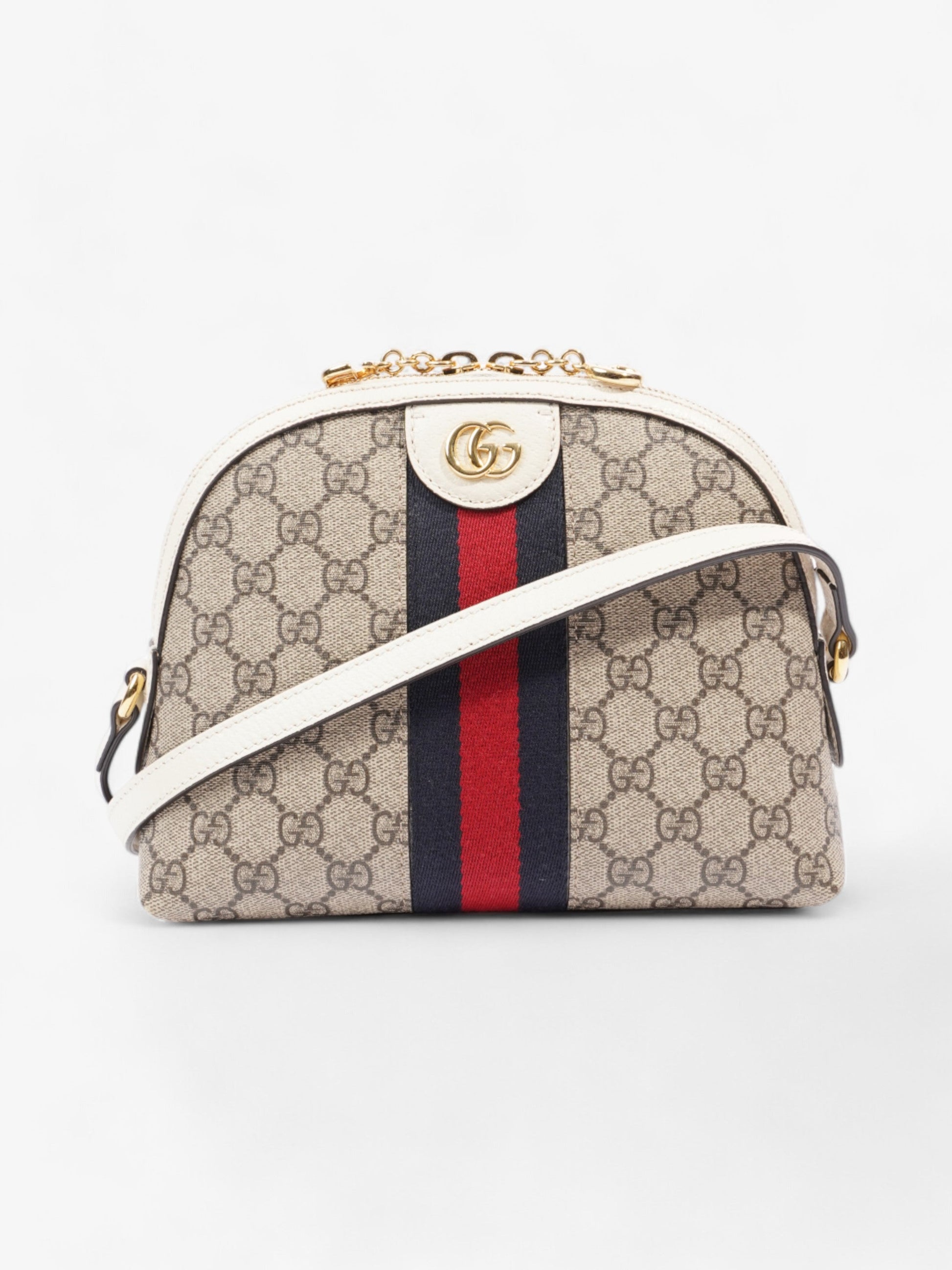 Gucci Ophidia Supreme Crossbody Bag Canvas White